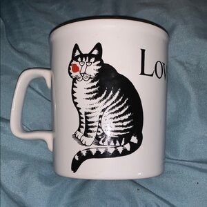 KLIBAN LOVE A CAT COFFEE MUG KILNCRAFT STAFFORDSHIRE POTTERIES MADE IN ENGLAND 